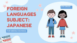 Limbi străine Subiect pentru gimnaziu - clasa a VI-a: japoneză