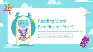 Reading Word Families for Pre-K 