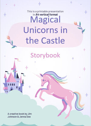 Licornes magiques dans le conte du château