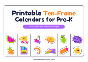 Calendare imprimabile cu zece cadre pentru pre-K