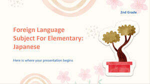 Matéria de Língua Estrangeira do Elementary - 2º ano: Japonês