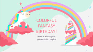Compleanno di fantasia colorata