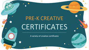 Certificats de création pré-K