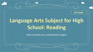 Language Arts Subject for High School - 9th Grade: Reading