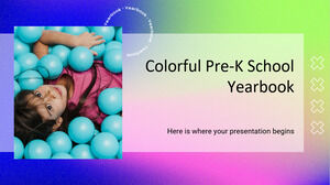 Colorful Pre-K School Yearbook
