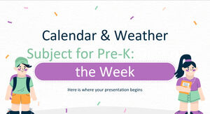 Calendario e soggetto meteo per Pre-K: giorni della settimana
