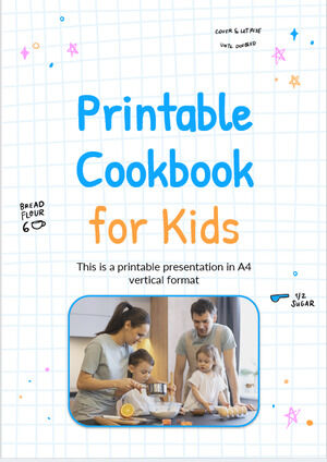 Libro di cucina stampabile per bambini