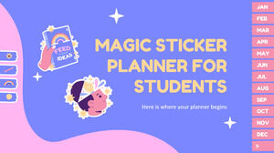Planificateur d'autocollants magiques pour étudiants