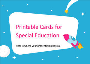 특수 교육을 위한 인쇄 가능한 카드