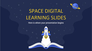 Slides de aprendizagem digital do espaço