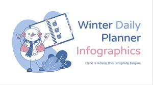 Infografía del planificador diario de invierno