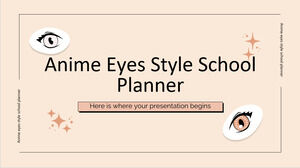 Planificador escolar estilo ojos de anime