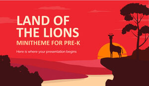 Tema mini Land of the Lions untuk Pra-K