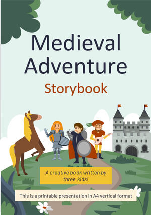 Livro de histórias de aventura medieval