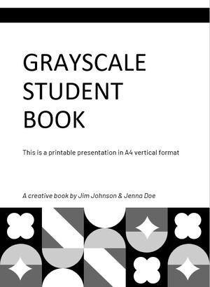 Libro del estudiante en escala de grises