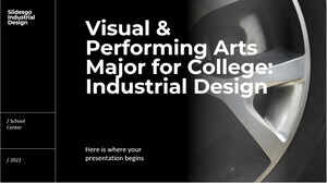 Arte vizuale și spectacole Major pentru facultate: Design industrial