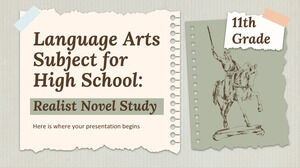 高中语言艺术科目 - 11 年级：现实主义小说研究
