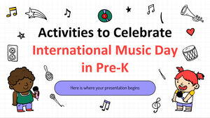 幼稚園前の国際音楽の日を祝う活動