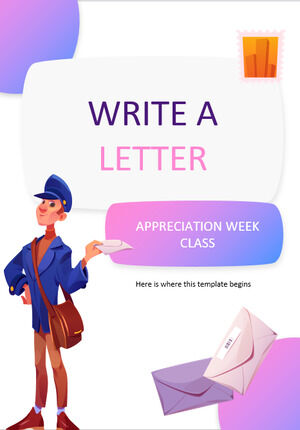 Schreiben Sie einen Brief Wertschätzungswoche Klasse