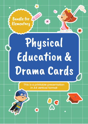 Набор карточек по физкультуре и драме для начальной школы