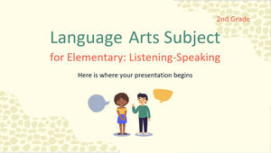 Matière d'arts du langage pour l'élémentaire - 2e année : écouter / parler