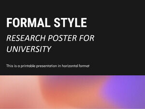 대학의 공식적인 스타일 연구 포스터