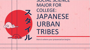 Hauptfach Sozialwissenschaften für das College: Japanische städtische Stämme