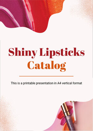Katalog der glänzenden Lippenstifte