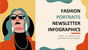 Информационный бюллетень о модных портретах Инфографика