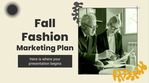 Plano de Marketing de Moda de Outono