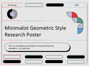 Poster de cercetare în stil geometric minimalist