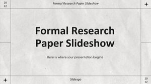 Formale Diashow für Forschungsarbeiten