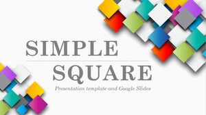 Simple Square Slides Powerpoint Templates