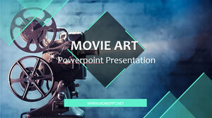 Plantillas de PowerPoint para presentaciones de arte de películas