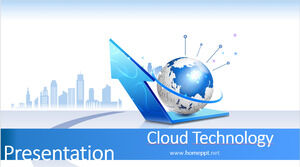 Template Powerpoint teknologi awan