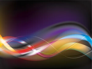 Modèles PowerPoint de vagues lumineuses colorées abstraites