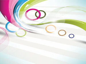 Circle and Line in Colors Powerpoint Templates
