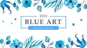 Powerpoint-Vorlagen für blaue Kunst
