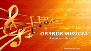 Orange musikalische Powerpoint-Vorlagen