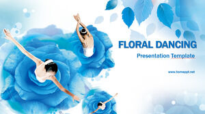 Modelos de PowerPoint de dança floral