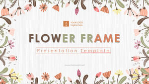 Çiçek Çerçevesi Powerpoint Şablonları