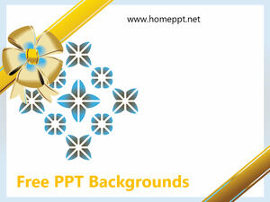 Beautiful Tape for Gift Powerpoint Templates