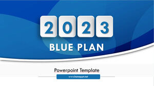 Modèles PowerPoint de diapositives du plan bleu