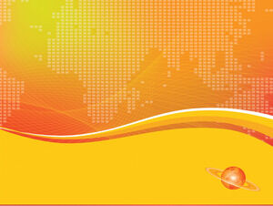 Un monde des affaires dans les modèles Powerpoint Orange