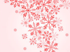 Рождественская зима на красных шаблонах Powerpoint