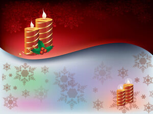 Christmas Bulbs and Candles Powerpoint Templates