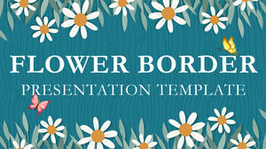 Plantillas de PowerPoint con bordes de flores