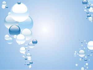 Blue Water Bubbles Powerpoint Templates