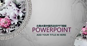 Classical ink Chinese style dynamic PPT template