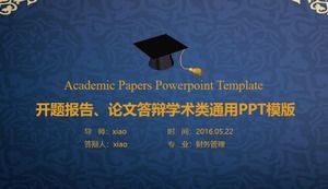 Raport otwierający, obrona pracy dyplomowej, ogólny szablon akademicki PPT
